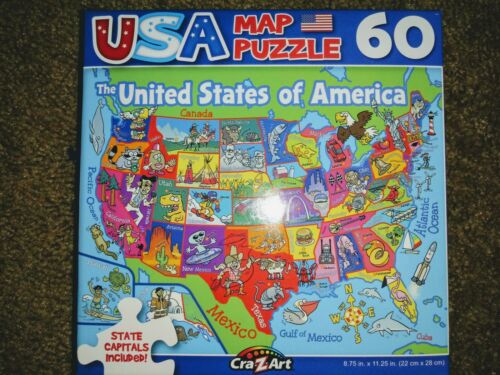 New 60 Piece Jigsaw Puzzle The United States Of America Great For Kids