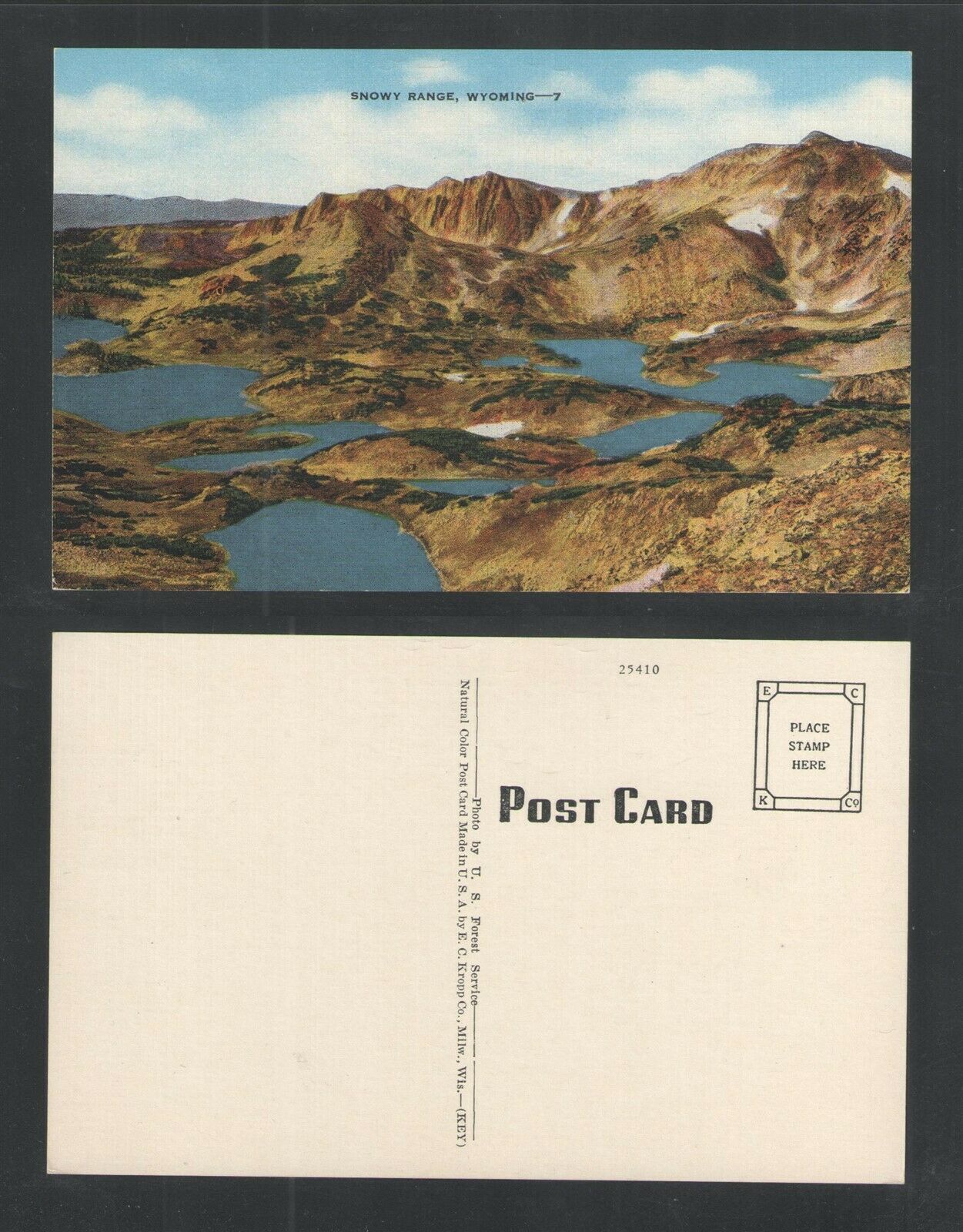 1950s Snowy Range Wyoming Postcard