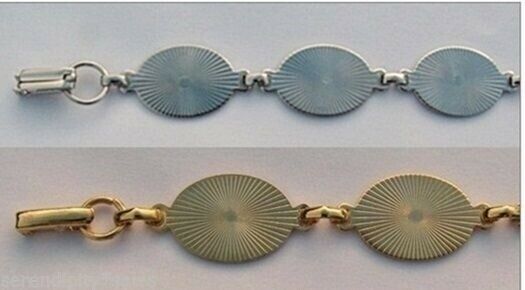 Lot Of 8 Bracelet Blanks Forms (4 Silver + 4 Gold) 6 Oval Pads 20mm Per Bracelet