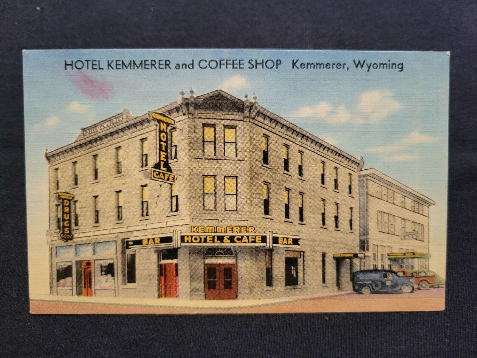 Hotel Kemmerer And Coffee Shop  Lincoln County Wy Wyoming Postcard