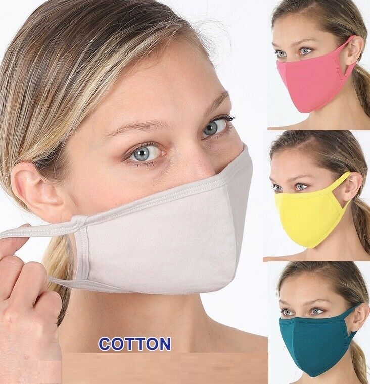Double Layer Cotton Face Mask Washable Reusable Cloth Soft Fashionable Women Men