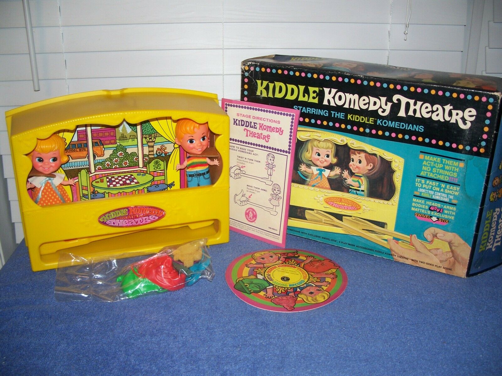Rare Vintage 1968 Liddle Kiddle Komedy Theatre Puppet Show By Mattel Complete