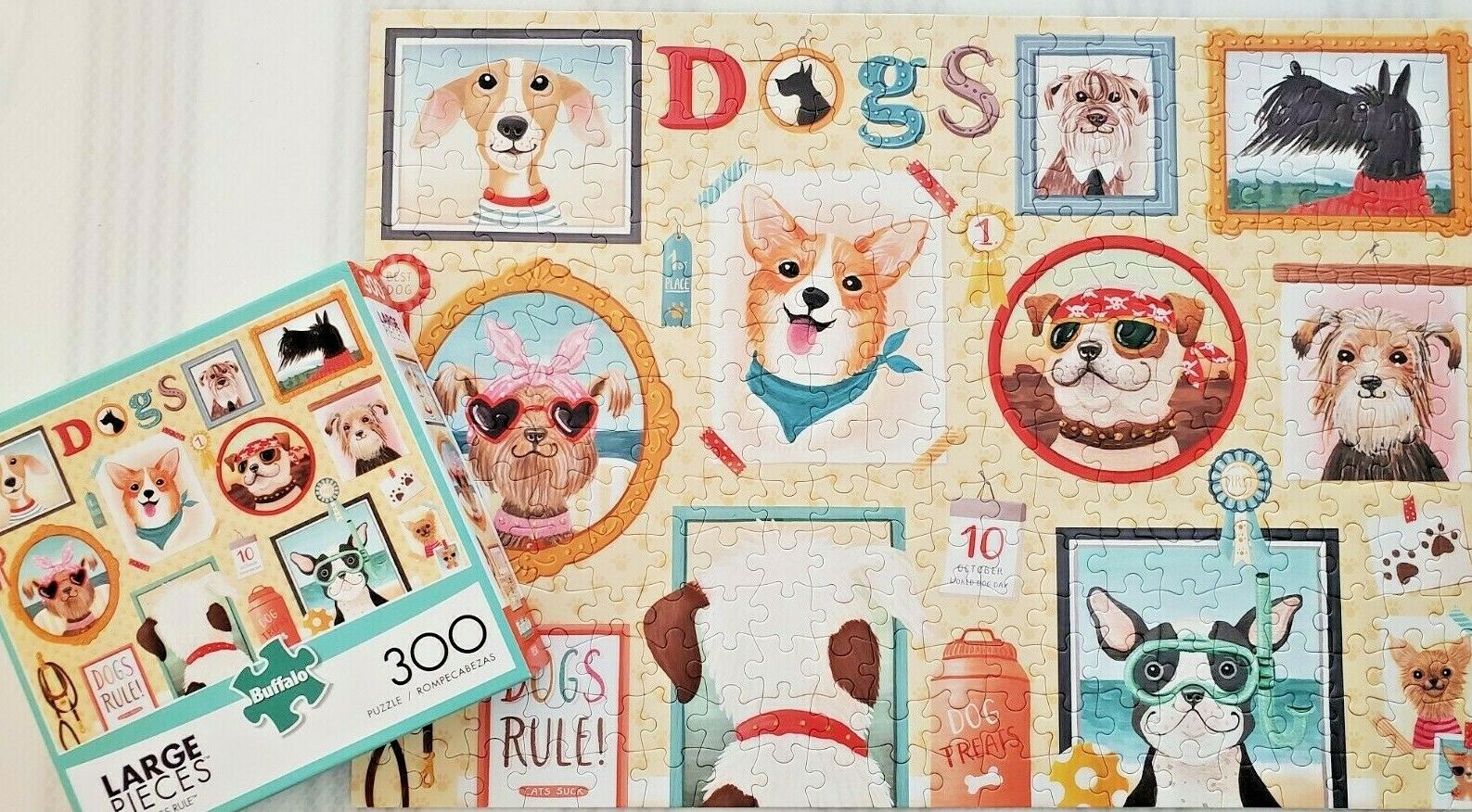 Dogs Rule 300 Large Piece Family Puzzle - Buffalo Games - Free Shipping