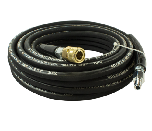 Interchange Brands 25813qc 50 Ft 3/8" 4000psi Pressure Washer Hose With Quick Co