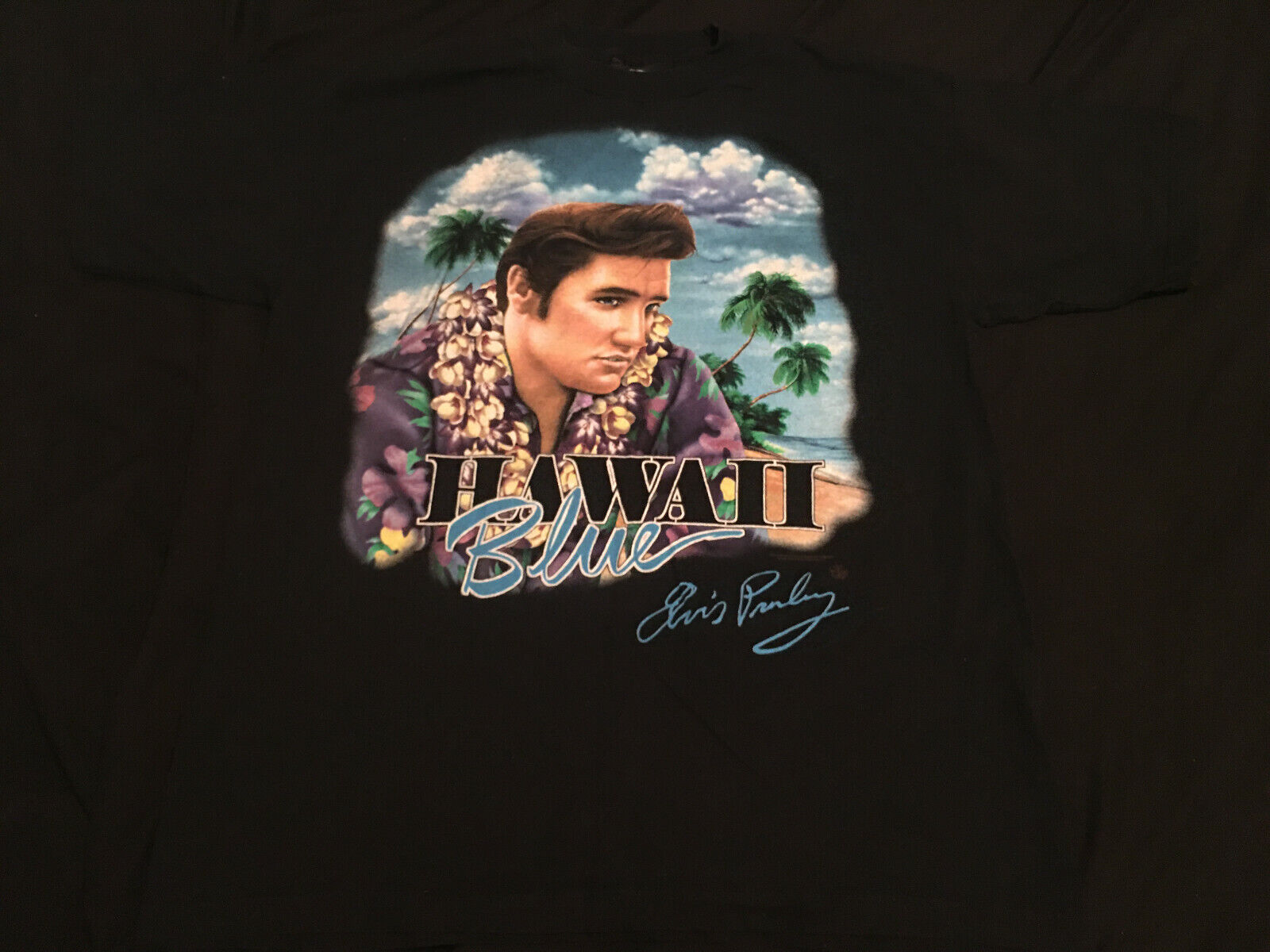 Elvis Presley "blue Hawaii" T-shirt Black Size Xl