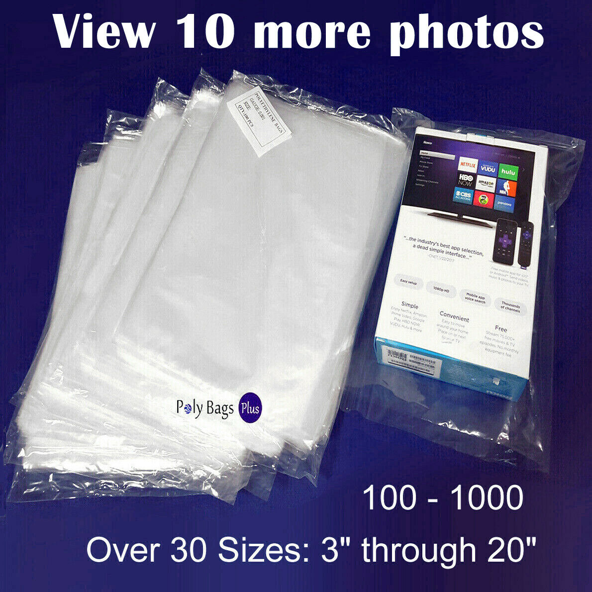 Clear Poly Plastic 1-mil Bags For T-shirt Apparel Packaging Open Top Baggies