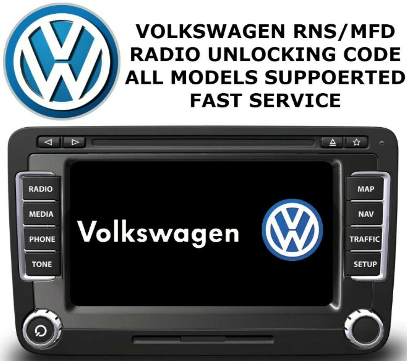 Volkswagen Vw Radio Code All Models Rns510 Mfd2 Unlock Code Vw