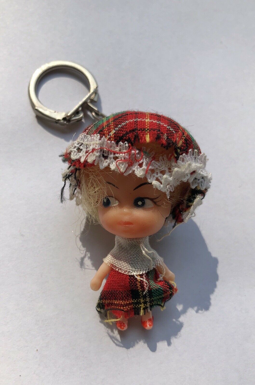 Vintage Liddle Kiddle Clone 2” Scottish Keychain Girl